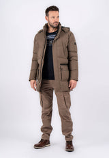 Maine long jakke I sand