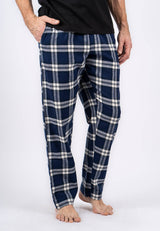 Pyjamas bukser I hvid/blå tern