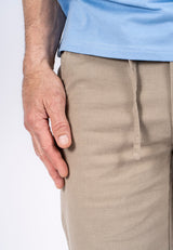 Juno hørshorts I sand