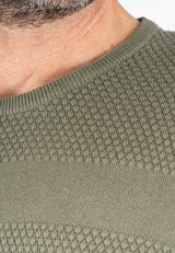 Nilson o-strik med struktur i grøn