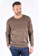 Nilson o-strik med struktur i brun