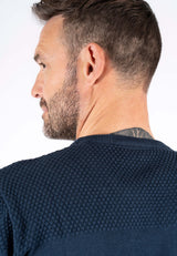 Nilson o-strik med struktur i navy