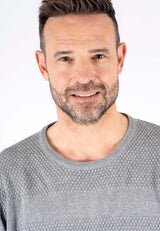 Nilson o-strik med struktur i grå