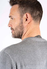 Nilson o-strik med struktur i grå