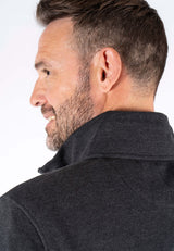 Leander sweat med halfzip I sort