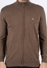 Malcom stik cardigan i brun