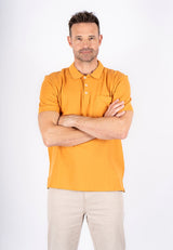 Roger polo med brystlomme i gul