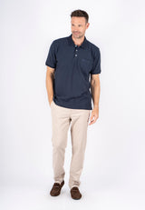 Roger polo med brystlomme i navy
