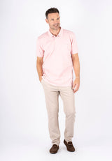 Roger polo med brystlomme i pink