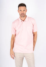 Roger polo med brystlomme i pink