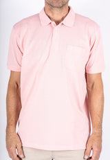 Roger polo med brystlomme i pink