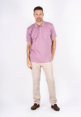 Roger polo med brystlomme i rosa