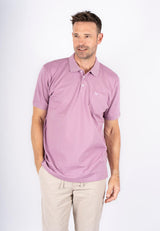 Roger polo med brystlomme i rosa