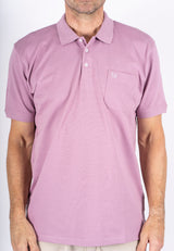 Roger polo med brystlomme i rosa