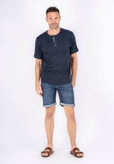 Grandad t-shirt I navy