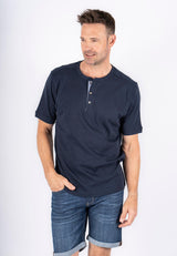 Grandad t-shirt I navy