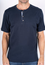 Grandad t-shirt I navy