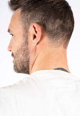 James tee med print i offwhite