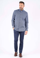 Springer langærmet skjorte med print i navy