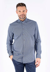 Springer langærmet skjorte med print i navy