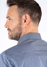 Springer langærmet skjorte med print i navy