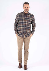 Mundo skjorte med tern i brun