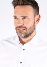 Fellini stretch skjorte med stuktur i hvid