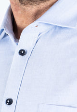 Fellini stretch skjorte med stuktur i lys blå