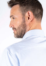 Fellini stretch skjorte med stuktur i lys blå