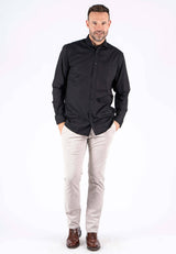 Fellini stretch skjorte med stuktur i sort