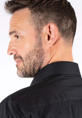 Fellini stretch skjorte med stuktur i sort