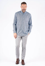 Anderson printet skjorte i lys blå