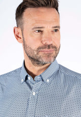 Anderson printet skjorte i lys blå