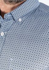 Anderson printet skjorte i lys blå