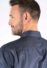 Anderson printet skjorte i navy