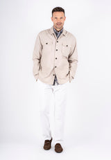 Halton overshirt / hørskjorte I sand