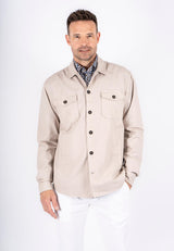 Halton overshirt / hørskjorte I sand