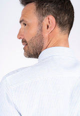 Frey stribe hør skjorte I blå