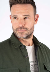 Noland overshirt med foer I grøn