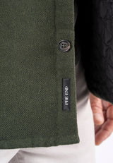 Noland overshirt med foer I grøn