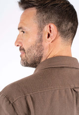 Noland overshirt med foer I brun