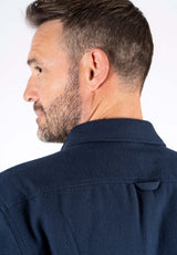Noland overshirt med foer I navy
