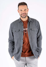 Noland overshirt med foer I grå