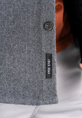 Noland overshirt med foer I grå