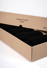 BAMBOO SOCKS 5-PAK i sort