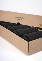 BAMBOO SOCKS 5-PAK i grå
