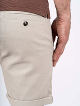 Thomas shorts med struktur i lys sand