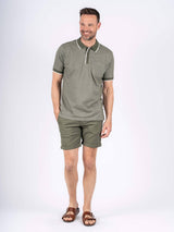Thomas shorts med struktur i army grøn