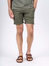Thomas shorts med struktur i army grøn