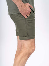 Thomas shorts med struktur i army grøn